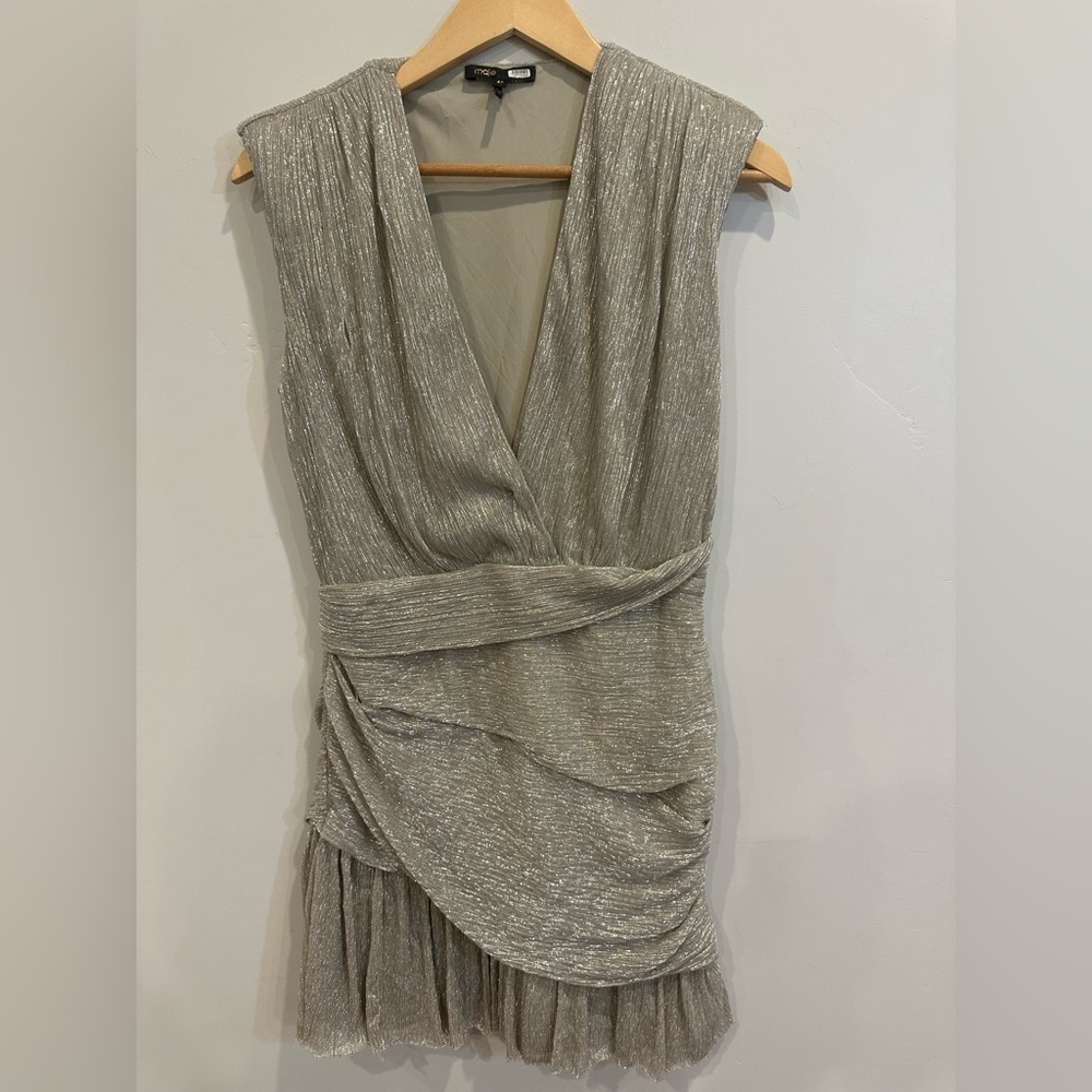 Maje Pleated Mini Dress - Picture 3 of 5